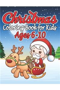 Christmas Coloring Book for Kids Ages 6-10
