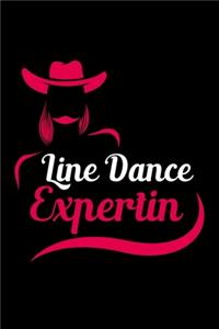 Line Dance Expertin: A5 Notizbuch für deine Line Dance Expertin als Geschenk