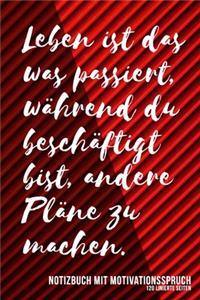 Notizbuch mit Motivationsspruch