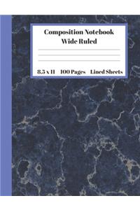 Composition Notebook Wide Ruled Lined Sheets