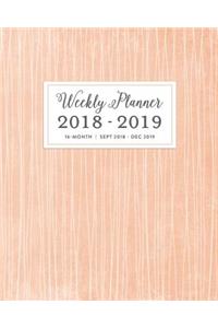 Weekly Planner 2018 - 2019, 16 Month Sept 2018 - Dec 2019