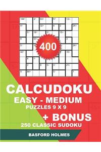 400 CalcuDoku EASY - MEDIUM puzzles 9 x 9 + BONUS 250 classic sudoku