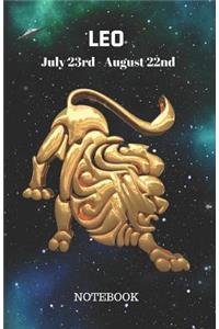 Leo July 23rd to August 22nd Notebook