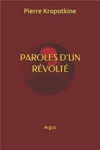 Paroles d'Un Révolté