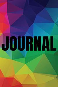 Polygonal Abstract Geometric Background Lined Writing Journal Vol. 13