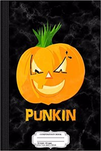Punkin Punk Rock Pumpkin Composition Notebook