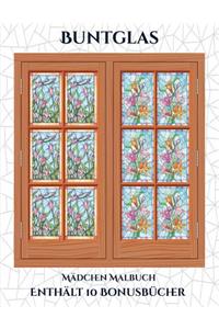 Mädchen Malbuch (Buntglas)