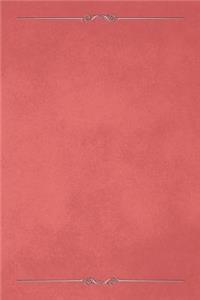 Coral 101 - Blank Notebook with Bars & Scrolls Borders