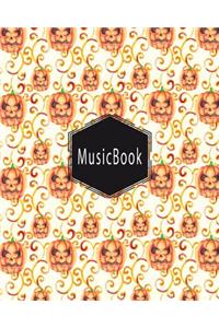 Music Book: Blank Music Sheet / Music Manuscript Paper / Staff Paper / Musicians Notebook/ 10 Staves Per Page / 120 Pages / 8 X 10 / Halloween Books