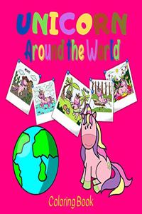 Unicorn Around the World Coloring Book