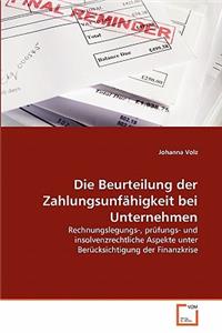 Beurteilung der Zahlungsunfähigkeit bei Unternehmen