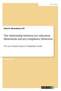 The relationship between tax education dimensions and tax compliance behaviour