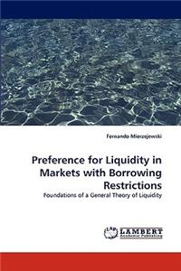 Preference for Liquidity in Markets with Borrowing Restrictions