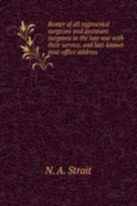 ROSTER OF ALL REGIMENTAL SURGEONS AND A