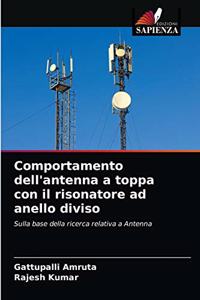 Comportamento dell'antenna a toppa con il risonatore ad anello diviso