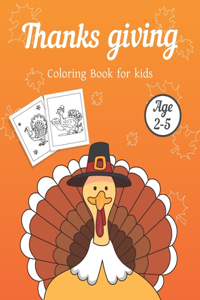 Thanksgiving coloring book for kids ages 2-5