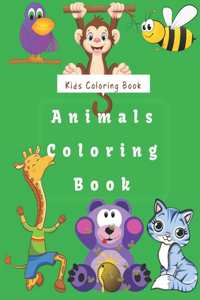 Kids Coloring Book Animals Coloring Book