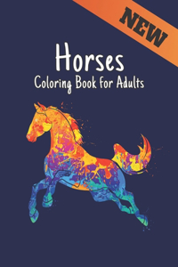 Coloring Book for Adults Horses