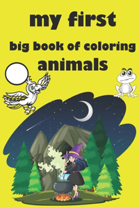 my first big book of coloring animals: Practice Handwriting and Color Hand Drawn Illustrations Preschool, Kindergarten