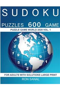 Sudoku Puzzles 600 Game for Adults With Solutions Large Print