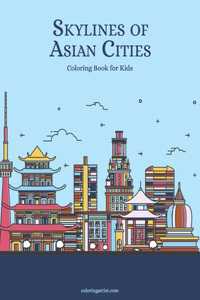 Skylines of Asian Cities Coloring Book for Kids