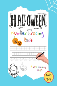 Halloween Number Tracing Book