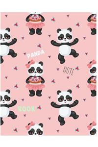 Panda Notebook: Great Panda With Cake Notebook/Journal for Adults/Children Animals Lovers to Writing (8.5x11 Inch. (21.59x27.94 cm.) Wide Ruled Lined Paper 120 Blan