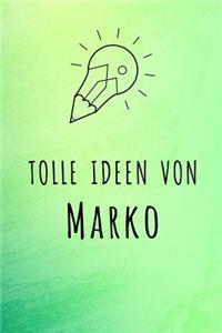 Tolle Ideen von Marko: Unliniertes Notizbuch mit Rahmen für deinen Vornamen