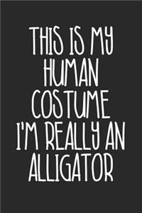 Halloween Notebook - Halloween Gift for Animal Lover - Halloween Alligator Journal - Alligator Diary