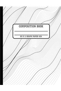 Composition Book Graph Paper 4x4