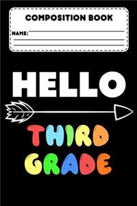 Composition Book Hello Third Grade
