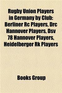 Rugby Union Players in Germany by Club