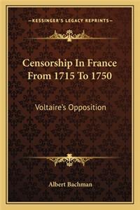 Censorship in France from 1715 to 1750
