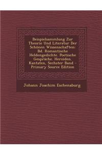 Beispielsammlung Zur Theorie Und Literatur Der Schonen Wissenschaften