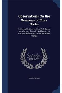 Observations On the Sermons of Elias Hicks