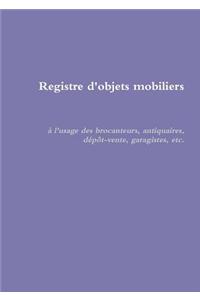 Registre D'objets Mobiliers