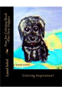 Fine Art Coloring Book Plus New Puppies