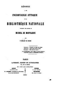 Réponse à une incroyable attaque de la Bibliothèque Nationale