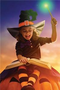Little Witch Riding Jack-O-Latern 3 Journal