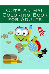 Cute Animal Coloring Book For Adults