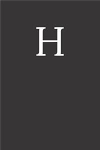 Buchstabe H Notizbuch