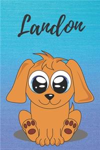 Landon dog coloring book / notebook / journal / diary