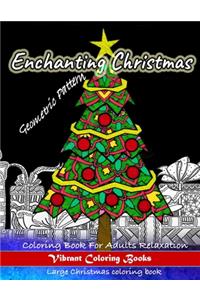 Enchanting christmas Geometric Pattern Coloring Book For Adults Relaxation