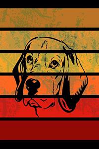 Beagle Retro Stripes Notebook