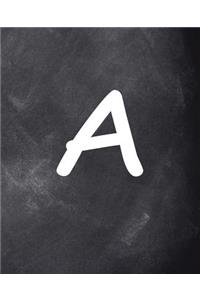 Monogram A School Composition Book Personalized Letter A Chalkboard 130 Pages