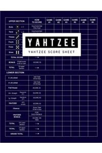 Yahtzee Score Sheet