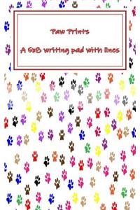 Paw Prints a 5x8 Writing Pad with Lines