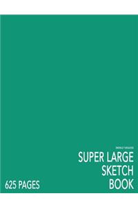 Emerald Turquoise Super Large Sketchbook: Big Softcover Sketchbook, 625 Pages, Giant Sketchbook, Large Sketchbook for Drawing