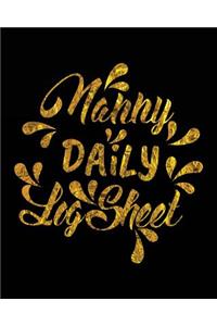 Nanny Daily Log Sheet