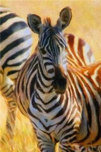 Standing Zebra - Lined Notebook with Margins